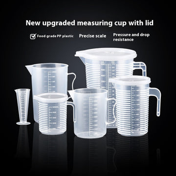 Measuring Cup Thickened Plastic Tape Graduated Glass Experiment Measuring Cup Beaker Measuring Cylinder Scale Plastic Cup