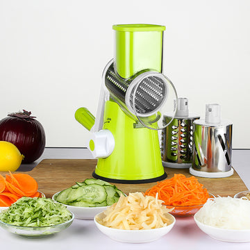 Rotating Vegetable Cutter & Slicer – Chopper, Grater & Shredder