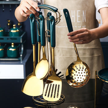 7 PCS Premium Kitchen Utensil Set – Silicone & Stainless Steel